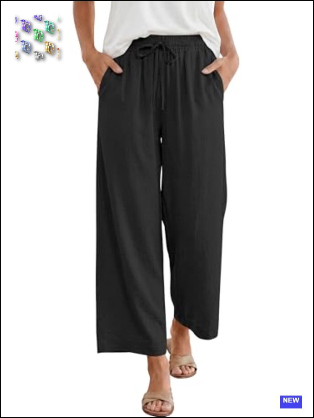 High Waisted Wide Leg Palazzo Lounge Pants Summer Flowy Casual